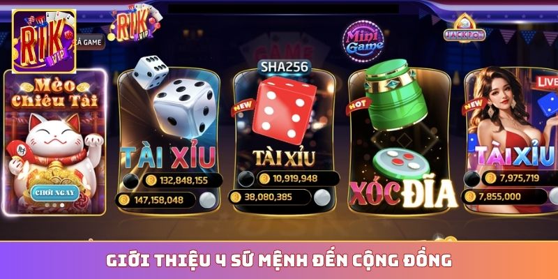 Giới thiệu 4 sứ mệnh đến cộng đồng
